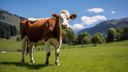 livestock grazing cowの素材