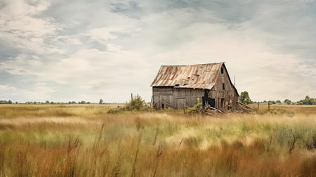 vintage barn old depicの素材