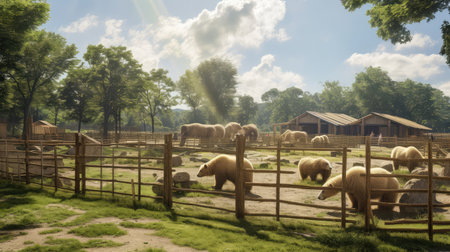 animals bear farmの素材