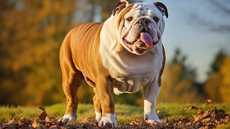canine bulldog englishの素材