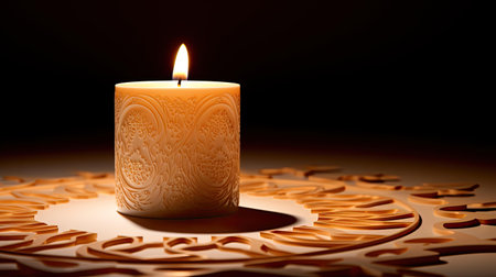 wax candle burningの素材