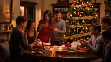 year holiday greeting cardsの素材