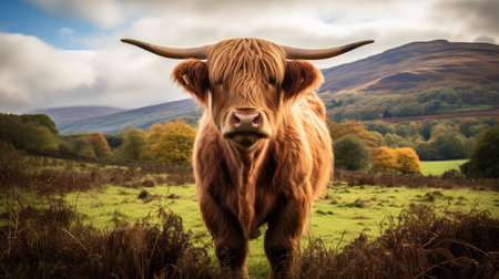 scotland highland cowの素材