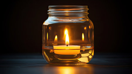 decor candle in glass jarの素材