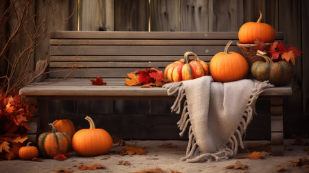 pumpkin cozy fall backgroundの素材