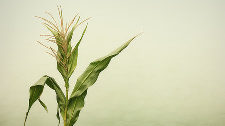 farm corn stalk isolatedの素材