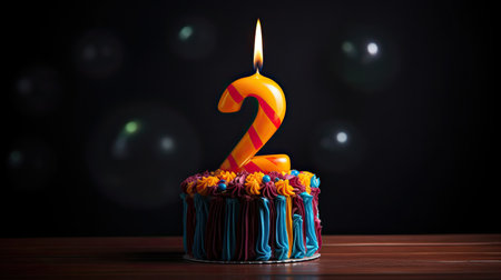 two twond birthday candleの素材