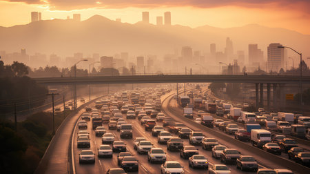 rush busy freewayの素材