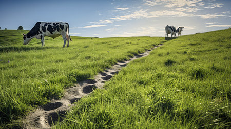 pasture cow tracksの素材