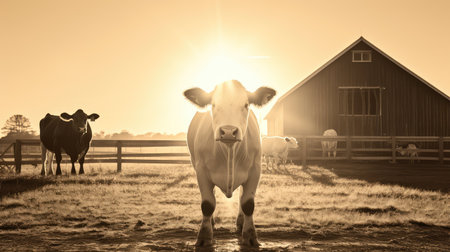 meat cow chicken pigの素材