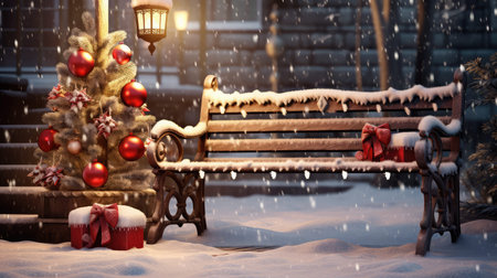 decorations christmas benchの素材