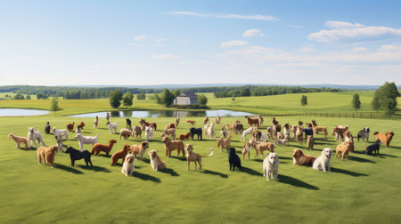 training dog farmの素材