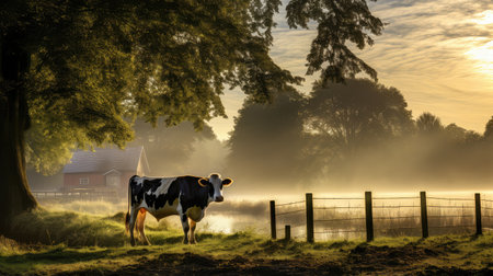 dairy cow milk depicの素材