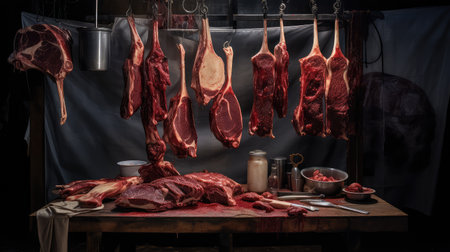 beef butcher cowの素材