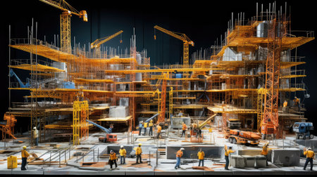 skyscraper construction buildingsの素材