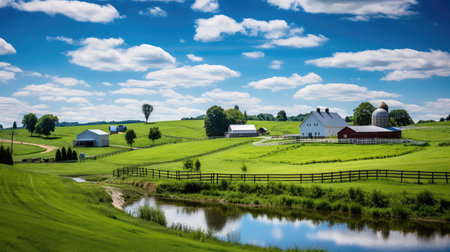 barn amish farmの素材