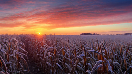 harvest corn sunriseの素材