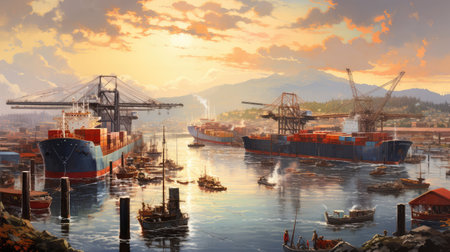 vessel busy portの素材