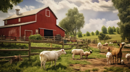 pig barn animalsの素材