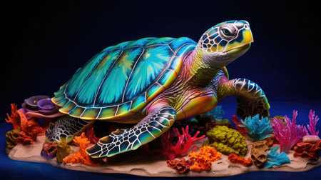 ocean coral reef turtleの素材