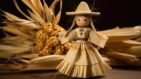 traditional corn husk dollの素材