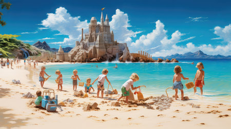 travel holiday childrenの素材