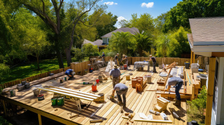 construction building a deckの素材