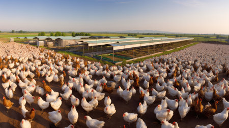 eggs chicken farmの素材