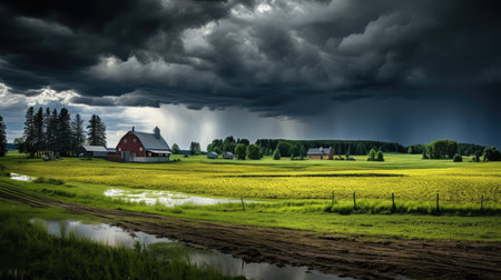 harvest raining farmの素材