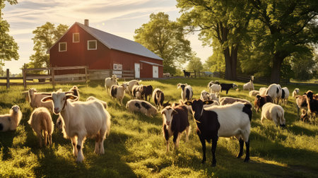 milk farm goatsの素材