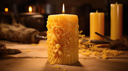 natural beeswax candleの素材