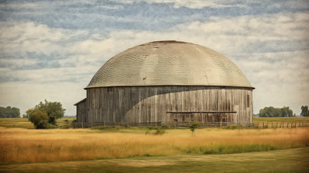 architecture round barnの素材