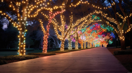 decoration holiday border lightsの素材