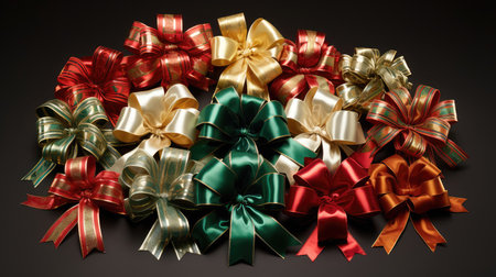 ribbon holiday bowsの素材