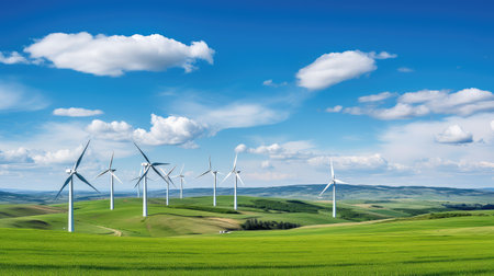 energy wind turbine farmの素材