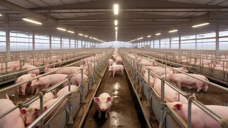 pork swine farmの素材