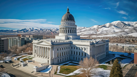 landmark utah state capital buildingの素材