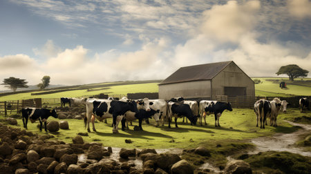 livestock farm feedingの素材