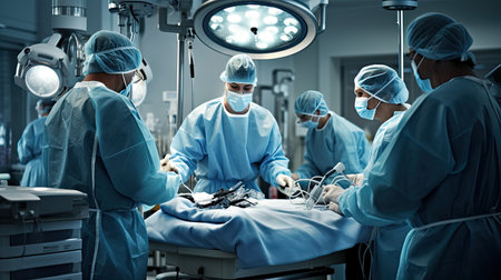 surgeon busy operating roomの素材