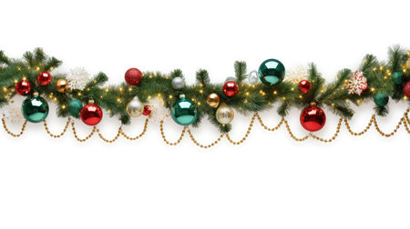 festive holiday garland transparent backgroundの素材