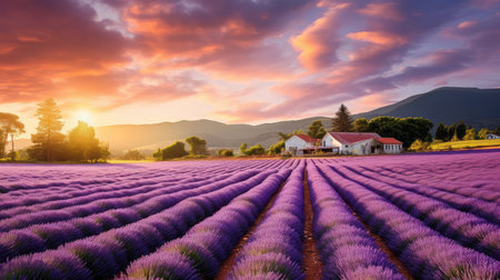 flowers lavender farmの素材