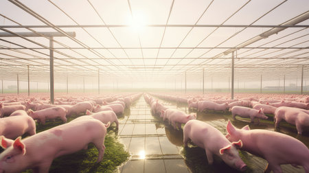 breeding swine farmの素材