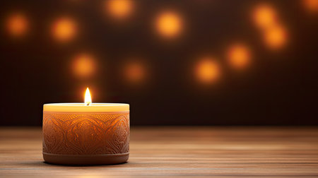 decor candle on tableの素材