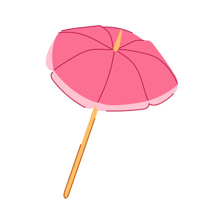 parasol beach umbrella cartoon vector illustrationのイラスト素材