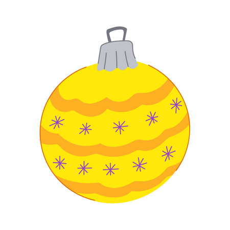 element christmas ball cartoon vector illustrationのイラスト素材