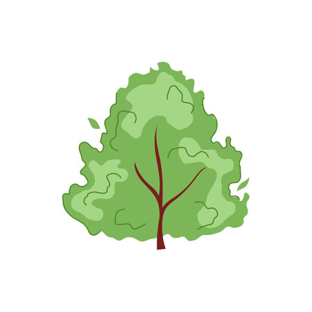 grass garden shrub cartoon vector illustrationのイラスト素材