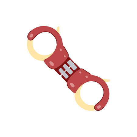 criminal handcuffs cartoon vector illustrationのイラスト素材