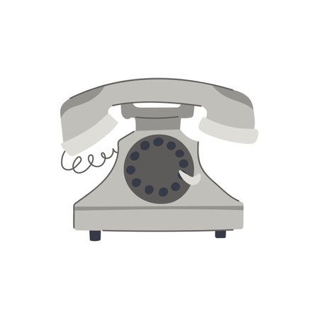 talk telephone retro cartoon vector illustrationのイラスト素材