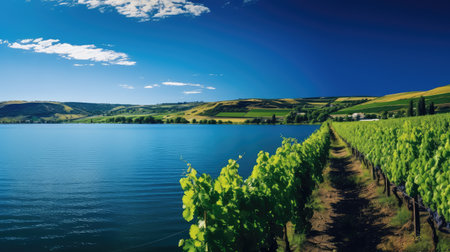 winery vineyard lakeの素材