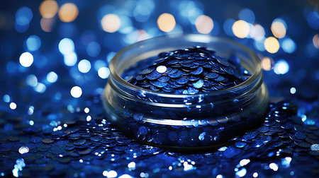shimmer navy blue glitterの素材